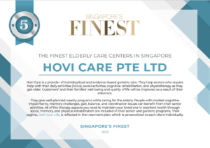 Award: The finest elderly care centers in Singapore